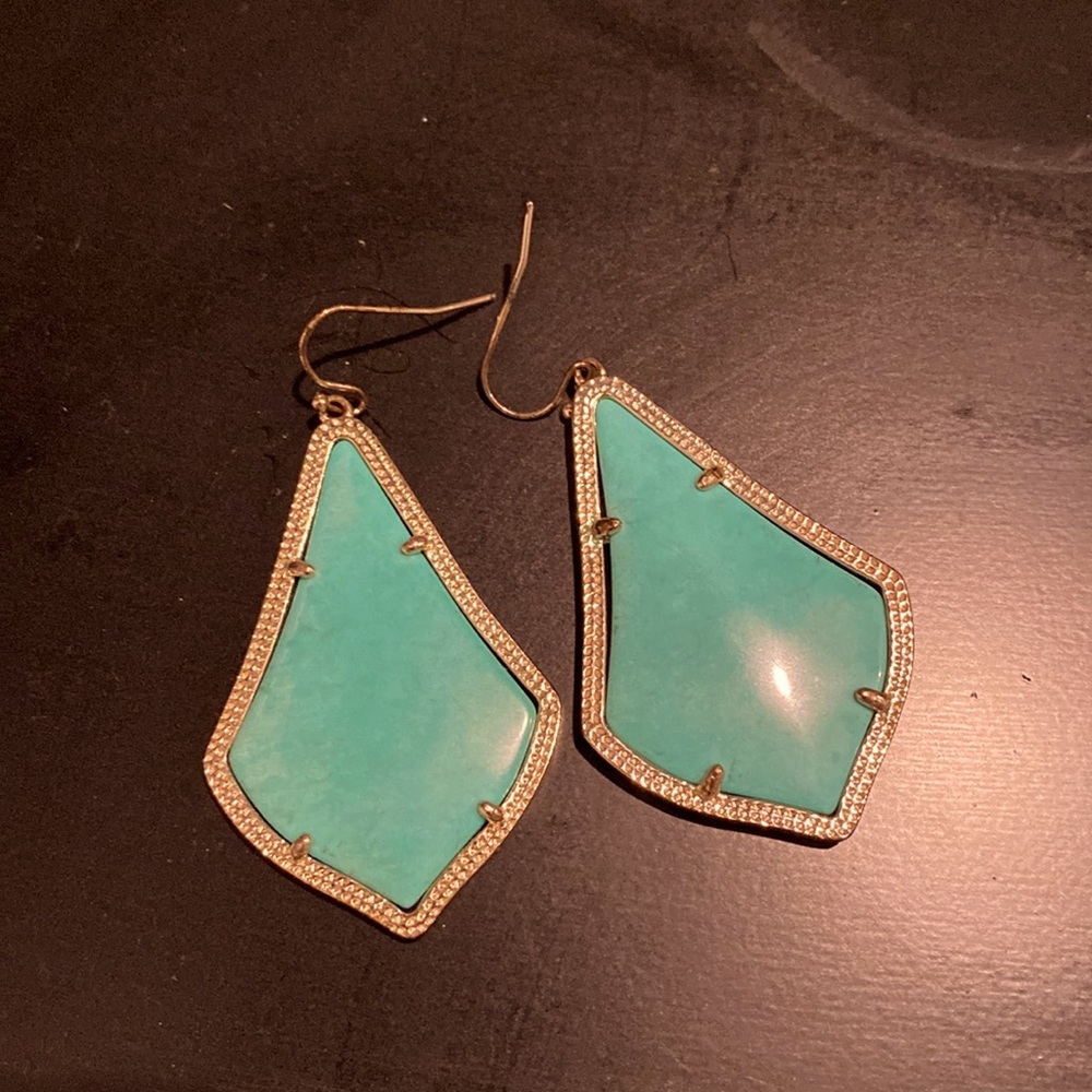 Teal kendra scott earrings